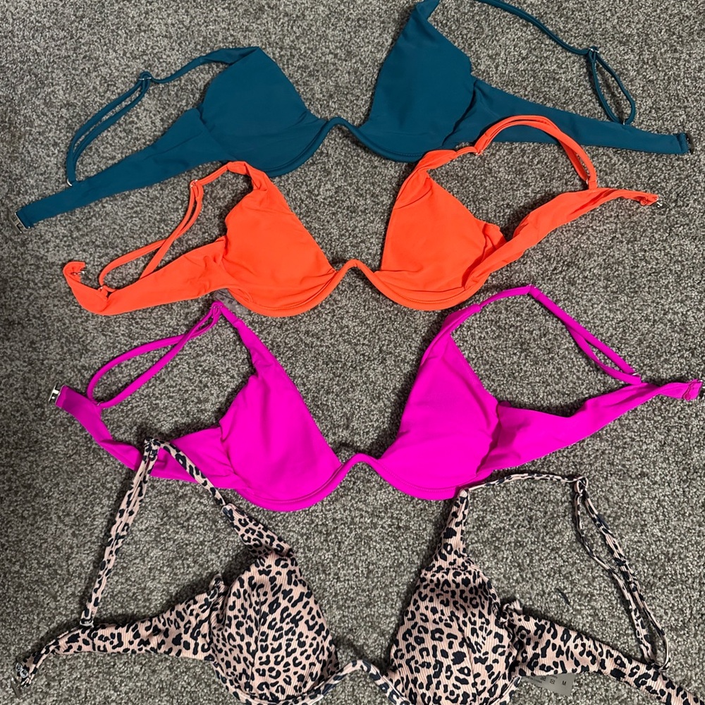 Colorful swim tops - Teal, Orange, Pink, Leopard Print